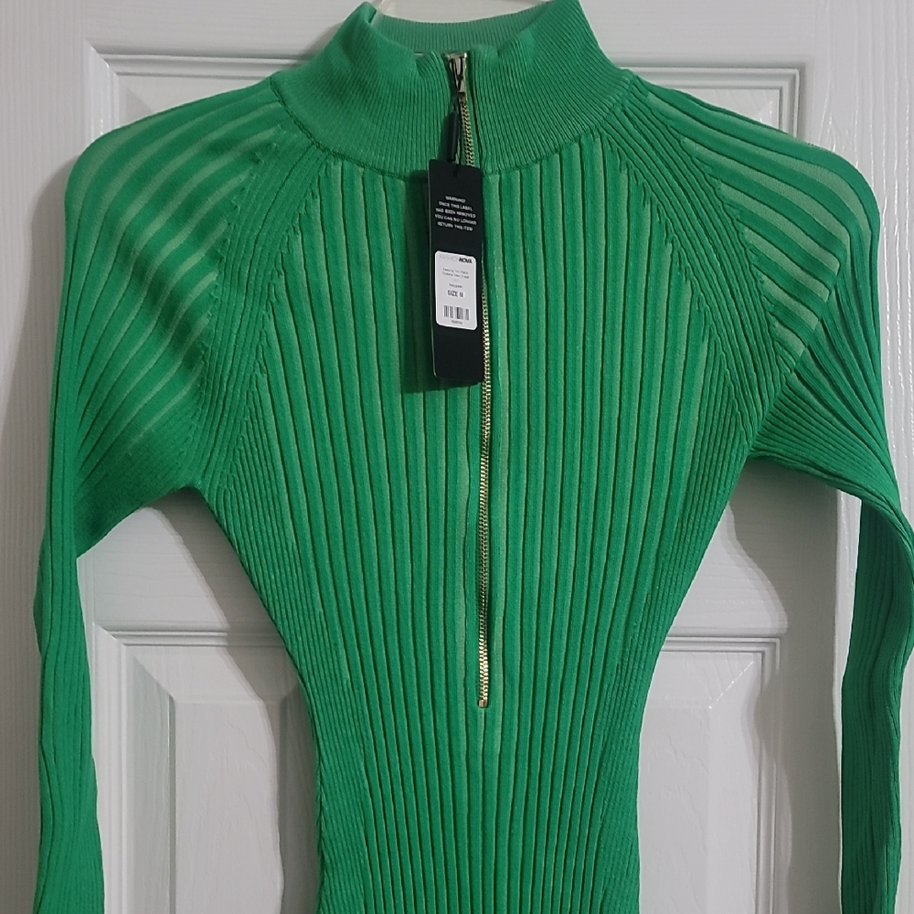 Fashion Nova Kelly Green Sweater Maxi Dress